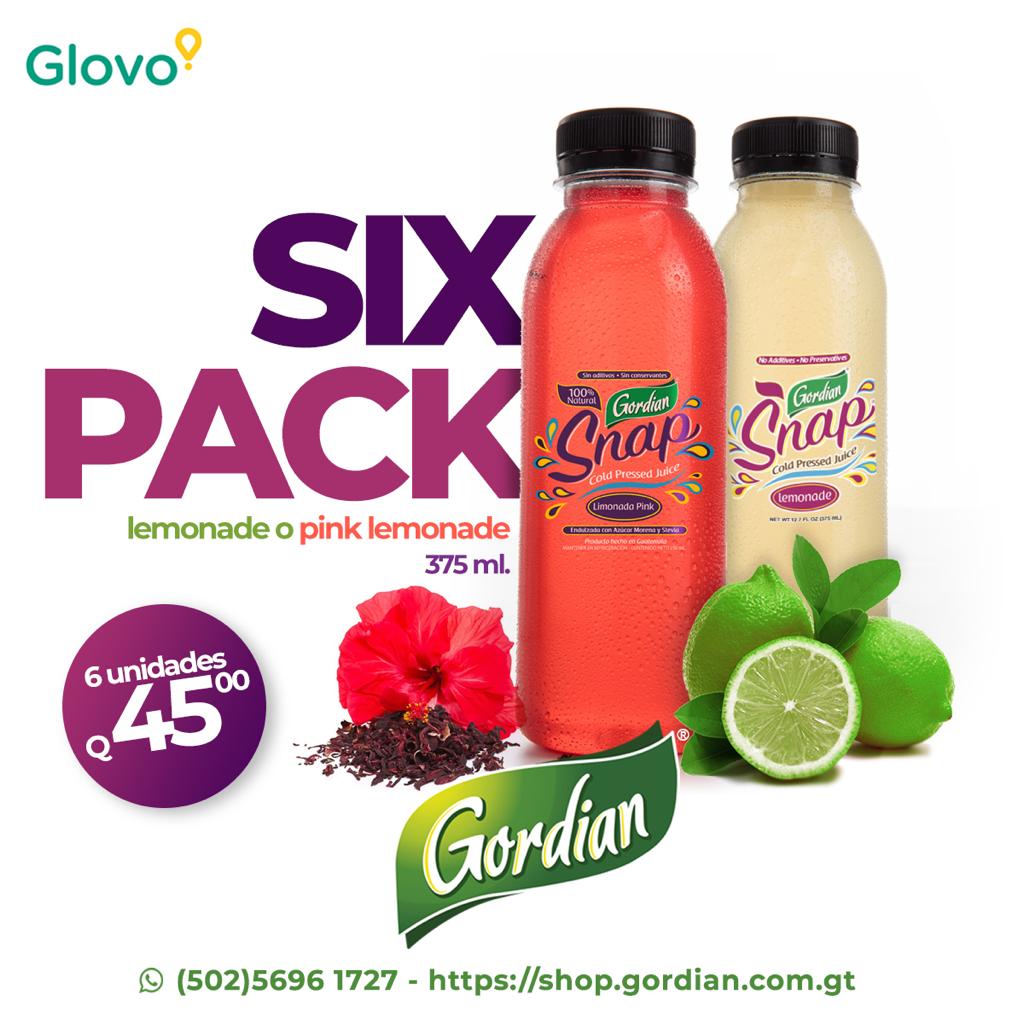 GORDIAN, Six Pack Lemonade 375 ml. 100% Natural