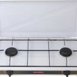 Estufa de mesa a gas de 2 hornillas con tapa MARCA PREMIERE BY ABM