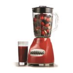 Licuadora de 12 Velocidades Roja Vaso de Vidrio MARCA BRENTWOOD