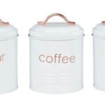 Set de 3 recipientes blancos con tapa y agarrador MARCA ELLE