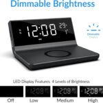 Reloj despertador dual con cargador inalámbrico, reloj inteligente MARCA SUPERSONIC
