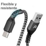 CABLE TYPE-C TO USB 2.0 NYLON 1.8M BLACK